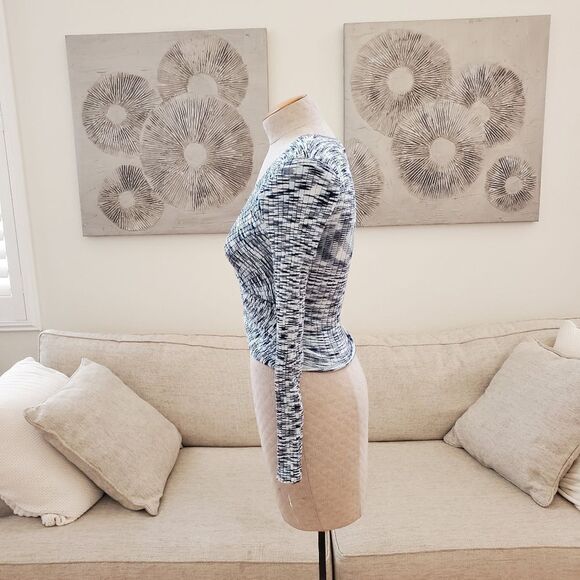 Inc International Concepts Marled Cropped Surplice Sweater Sz Sm - Picture 7 of 12